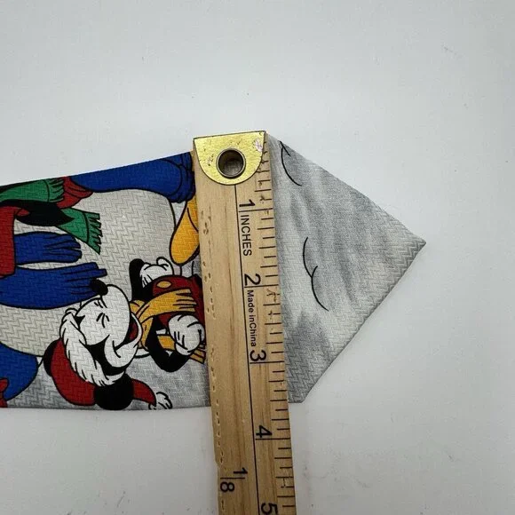 Vintage Disney Mickey Unlimited Christmas Neck Tie Mickey, Goofy, Donald Snowman - Picture 5 of 6